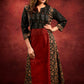 Cotton Ajrakh, Ikkat and Maroon Combination Kurta