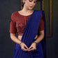 Maroon Ajrakh Combination Kutch Work Blouse