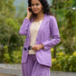 Lavender Jacquard Luxe Jacket – with Optional Co-ord Pants & Brocade Top