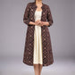 Mystic Charcoal Long Ajrakh Print Jacket