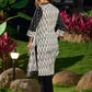 Monochrome Ikat Kurta in Handloom Cotton Weave