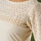 Elegant Cotton Hakoba off White Kurta - Pant Optional