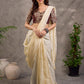 Brown and Beige Geometric Print Blouse with Elbow Sleeves and Sweetheart Neckline