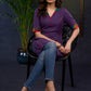 Stylish Purple Cotton Collared Tunic , For Everyday Wear