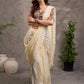 Brown and Beige Geometric Print Blouse with Elbow Sleeves and Sweetheart Neckline