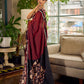 Classic Maroon-Black Dual-Tone Cotton Saree with Kalamkari Border & Pallu