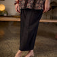 Graceful Ajrakh Printed Tie-Front Gathered Top With Elegant V Neckline And Softly Gathered Sleeves