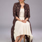 Mystic Charcoal Long Ajrakh Print Jacket