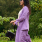 Lavender Jacquard Luxe Jacket – with Optional Co-ord Pants & Brocade Top