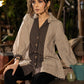 Classic Cream and Black Ajrakh Lines Shirt