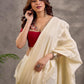 Maroon Cotton Short Sleeve Blouse with Kalamkari Printed Neckline and Sleeve Border Detail