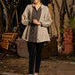 Classic Cream and Black Ajrakh Lines Shirt