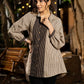 Classic Cream and Black Ajrakh Lines Shirt