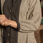 Classic Cream and Black Ajrakh Lines Shirt