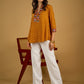 Ethnic handcrafted mirror work bandhani rayon top