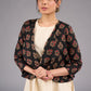 Elegant Printed Ajrakh Jacket with MirrorHand  Embroidery
