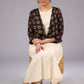 Elegant Printed Ajrakh Jacket with MirrorHand  Embroidery