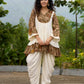 Boho Kalamkari Flared Short Tunic with Statement Sleeves  - Dhoti Pant Additional
