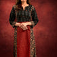Cotton Ajrakh, Ikkat and Maroon Combination Kurta