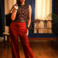 Incut classy & elegant Ajrakh silhoutte top wear - Indian / Western