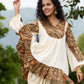 Boho Kalamkari Flared Short Tunic with Statement Sleeves  - Dhoti Pant Additional