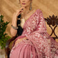 Sophisticated Light Brown Cotton Saree With Timeless Hand Batik Work
