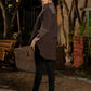 Luxe Ajrakh Lines and Dotted Black Cotton Shirt