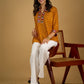 Ethnic handcrafted mirror work bandhani rayon top