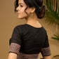 Trendy combination of black cotton ajrakh blouse
