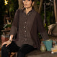 Luxe Ajrakh Lines and Dotted Black Cotton Shirt