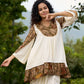 Boho Kalamkari Flared Short Tunic with Statement Sleeves  - Dhoti Pant Additional