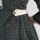Teal Cotton Designer Top with Front Button Placket and Side Waist Tabs