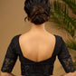 Chic black hakoba cotton blouse