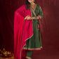 Jade Green Angarkha Anarkali with Eye-Catching Tassel Details