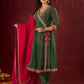Jade Green Angarkha Anarkali with Eye-Catching Tassel Details