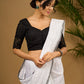 Chic black hakoba cotton blouse