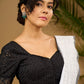 Chic black hakoba cotton blouse