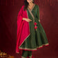 Jade Green Angarkha Anarkali with Eye-Catching Tassel Details