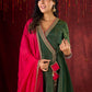 Jade Green Angarkha Anarkali with Eye-Catching Tassel Details