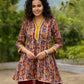 Maroon Kalamkari Choga with Gota Patti Embellishment - Dhoti Pant additional