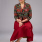 Chic Boho Ikat Cropped Blazer Jacket