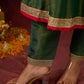 Jade Green Angarkha Anarkali with Eye-Catching Tassel Details