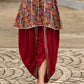 Maroon Kalamkari Choga with Gota Patti Embellishment - Dhoti Pant additional
