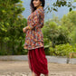 Maroon Kalamkari Choga with Gota Patti Embellishment - Dhoti Pant additional