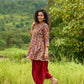 Maroon Kalamkari Choga with Gota Patti Embellishment - Dhoti Pant additional