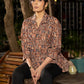 Lavish Maroon Kalamkari Shirt Featuring Beautiful Gathers