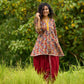 Maroon Kalamkari Choga with Gota Patti Embellishment - Dhoti Pant additional