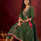 Jade Green Angarkha Anarkali with Eye-Catching Tassel Details
