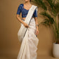 Beautiful cotton indigo blouse with a striking combination.