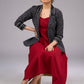 Dusk Black Ikat Blazer Jacket with Pockets